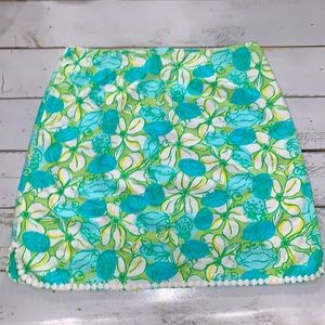 Lilly Pulitzer Floral Print Skirt Size 12